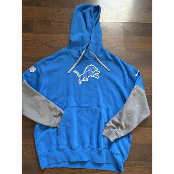 Detroit Lions Nike NFL Sideline Club Pullover Team Player Hoodie Medium - Picture 1 of 13